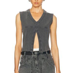 Alexander Wang V-Neck Tank Top in Faded Black Size XS